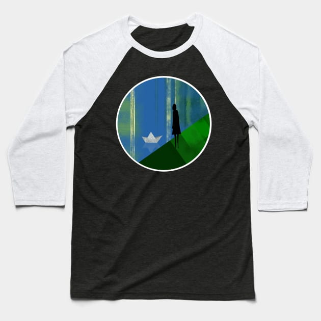 Paper Boat Baseball T-Shirt by Scratch